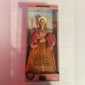 Barbie - Dolls of the World - Princess of England B3459 NRFB Blonde Hair Crown